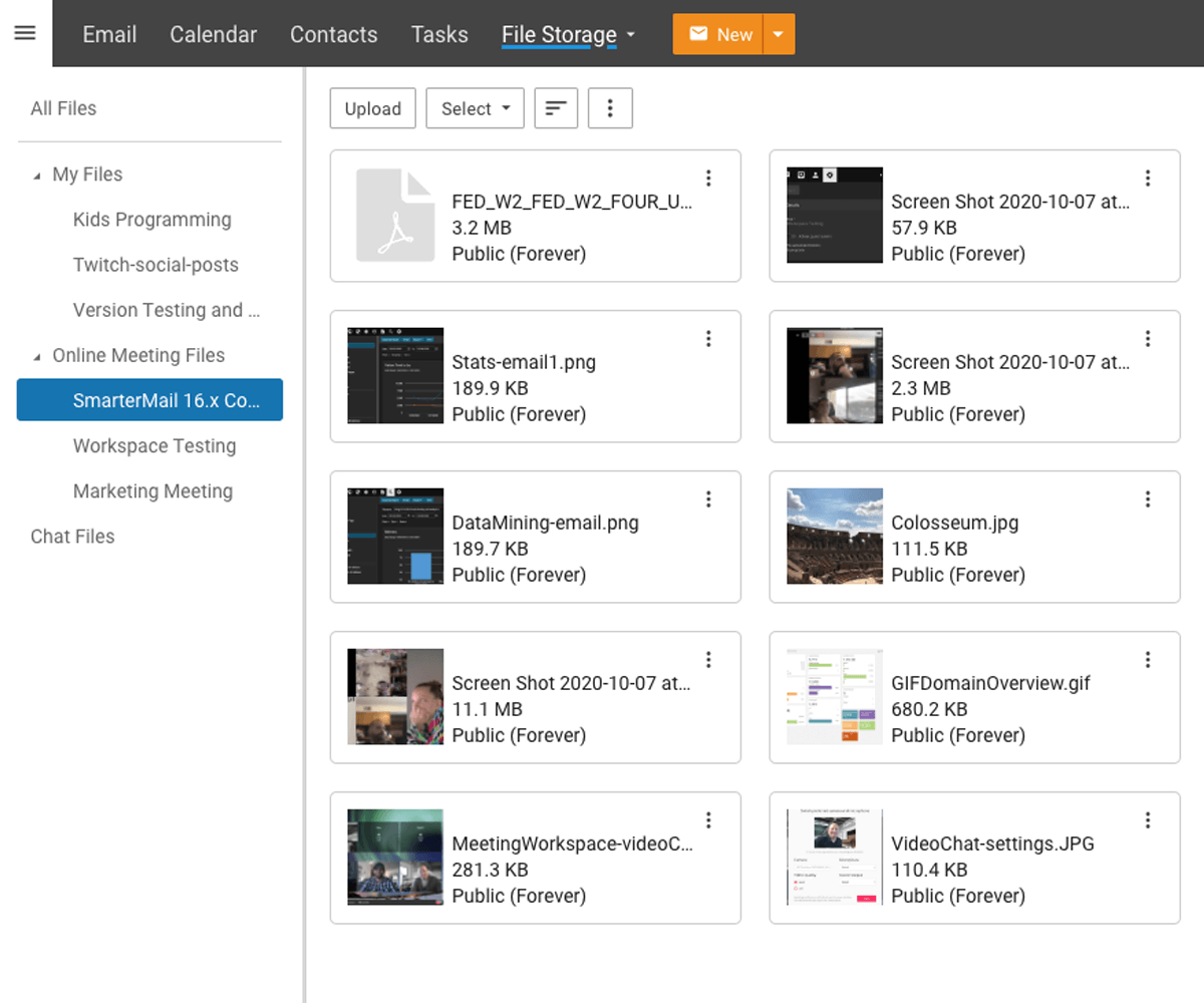 Online Meeting File Storage